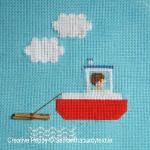 Samanthapurdytextile - Tug Boat Ride zoom 2 (cross stitch chart)
