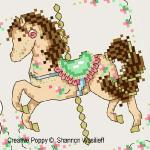 Shannon Christine Designs - Carousel Horses zoom 2 (cross stitch chart)