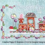 Shannon Christine Designs - Gingerbread Train zoom 2 (cross stitch chart)