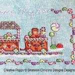 Shannon Christine Designs - Gingerbread Train zoom 3 (cross stitch chart)