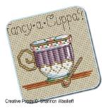 Shannon Christine Designs - Teatime Tea-cups zoom 3 (cross stitch chart)