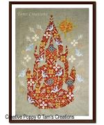 Tam\'s Creations - Buddha-in-patches (cross stitch pattern chart) (zoom 4)