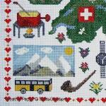 Swiss traditions, cross stitch pattern by Tam\'s Creations (detail)