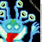 Wacky Boo monster - cross stitch pattern - by Tam\'s Creations (zoom 1)