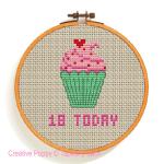 Tapestry Barn - 8 Colourful Cakes (ABC & Numbers included) zoom 3 (cross stitch chart)