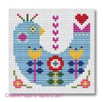 Tapestry Barn - Folk Art Cards zoom 2 (cross stitch chart)