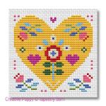 Tapestry Barn - Folk Art Cards zoom 3 (cross stitch chart)