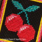 Tapestry Barn - Fruity Sampler - 10 Fruit motifs zoom 2 (cross stitch chart)