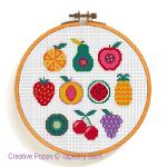 Tapestry Barn - Fruity Sampler - 10 Fruit motifs zoom 4 (cross stitch chart)