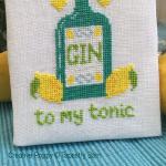 Tapestry Barn - Gin & Tonic - Love Quote zoom 2 (cross stitch chart)
