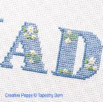 Tapestry Barn - Lazy Daisy ABC zoom 2 (cross stitch chart)