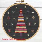 Tapestry Barn - Merry Bright Christmas Tree zoom 3 (cross stitch chart)
