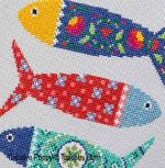 Tapestry Barn - Portuguese Fish zoom 3 (cross stitch chart)