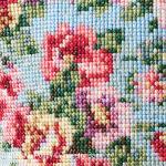 Tapestry Barn - Vintage Roses - Summer Cushion zoom 4 (cross stitch chart)