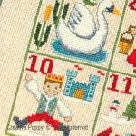 Tiny Modernist - 12 Days of Christmas zoom 4 (cross stitch chart)