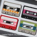 Tiny Modernist - Retro Cassettes zoom 3 (cross stitch chart)