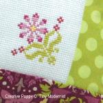 Tiny Modernist - Dragonfly Pillow zoom 3 (cross stitch chart)