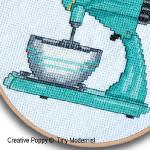 Tiny Modernist - Retro Kitchen Mixer zoom 2 (cross stitch chart)