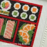 Tiny Modernist - Sushi Bento box zoom 2 (cross stitch chart)