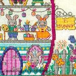 Tiny Modernist - Easter Bunny House zoom 2 (cross stitch chart)