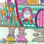 Tiny Modernist - Easter Bunny House zoom 3 (cross stitch chart)