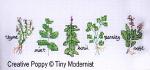 Tiny Modernist - Herb Pots zoom 4 (cross stitch chart)