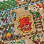 Tiny Modernist - Santa\'s House zoom 4 (cross stitch chart)