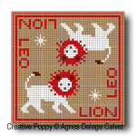Agnès Delage-Calvet -  Signs of the Zodiac, Leo -  counted cross stitch pattern chart (zoom1)