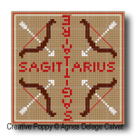 Agnès Delage-Calvet -  Signs of the Zodiac, Sagittarius -  counted cross stitch pattern chart (zoom1)