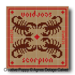 Agnès Delage-Calvet -  Signs of the Zodiac, Scorpio -  counted cross stitch pattern chart (zoom1)