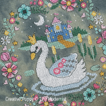 Tiny Modernist - The Swan Princess zoom 3 (cross stitch chart)