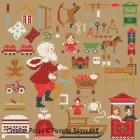 <b>Santa\'s Workshop</b><br>cross stitch pattern<br>by <b>Perrette Samouiloff</b>