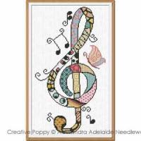 <b>Funny music</b><br>cross stitch pattern<br>by <b>Alessandra Adelaide Needleworks</b>