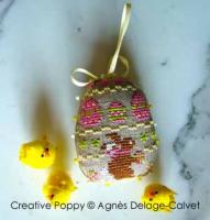 Agn&egrave;s Delage-Calvet - Little Easter bunnies - 4 small ornament motifs for cross stitch