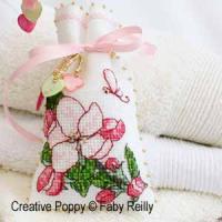 Faby Reilly - Apple blossom sachet (2 bags) cross stitch pattern chart
