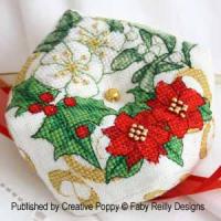 Faby Reilly - Christmas Biscornu (wreath version) (cross stitch pattern )