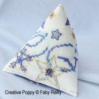 <b>Frosty Star Humbug (Christmas ornament)</b><br>cross stitch pattern<br>by <b>Faby Reilly Designs</b>