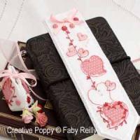 <b>Sweet Heart Bookmark and Fob</b><br>cross stitch pattern<br>by <b>Faby Reilly Designs</b>