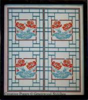 Poppies (Korean style screen) - cross stitch pattern - by Gracewood Stitches