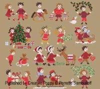 Happy Childhood collection  - Christmas time - cross stitch pattern - by Perrette Samouiloff