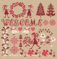 <b>Christmas Welcome (large)</b><br>cross stitch pattern<br>by <b>Perrette Samouiloff</b>