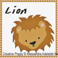 Alessandra Adelaide Needleworks - L is for Lion - Animal Alphabet (cross stitch chart)