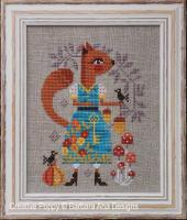 Barbara Ana Designs - Autumn Squirrel (Cross stitch chart)