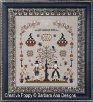 <b>The Rampant Cats Sampler</b><br>cross stitch pattern<br>by <b>Barbara Ana Designs</b>