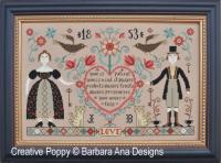 <b>Love Never Fails</b><br>cross stitch pattern<br>by <b>Barbara Ana Designs</b>