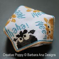 Black Sheep Biscornu - cross stitch pattern - by Barbara Ana Designs