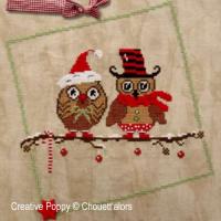 Chouett&#039;alors - Christmas Owls Duo (cross stitch chart)