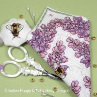 Faby Reilly Designs - Lilac Scissor Case and Fob (cross stitch chart)