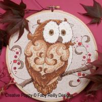 Faby Reilly Designs - Sparkly Owl hoop (cross stitch chart)