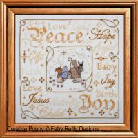 Faby reilly Designs - Christmas nativity frame (cross stitch chart)